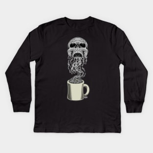 Give me Coffee or Give me Death Kids Long Sleeve T-Shirt